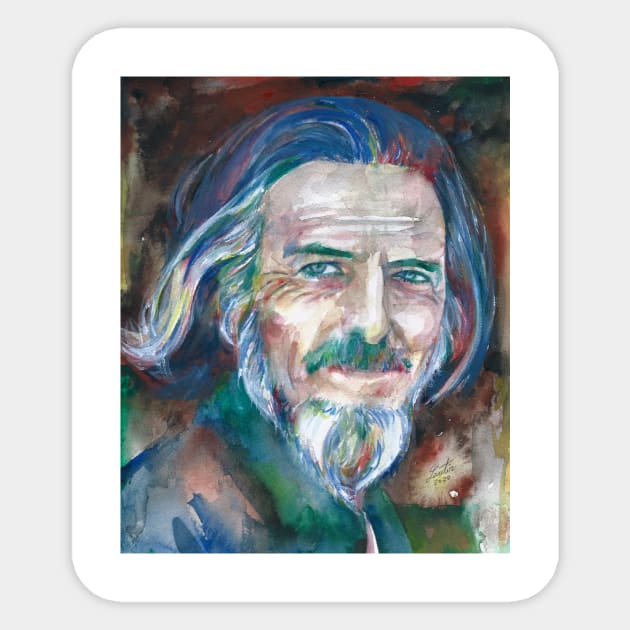 ALAN WATTS watercolor portrait.5 Sticker by lautir